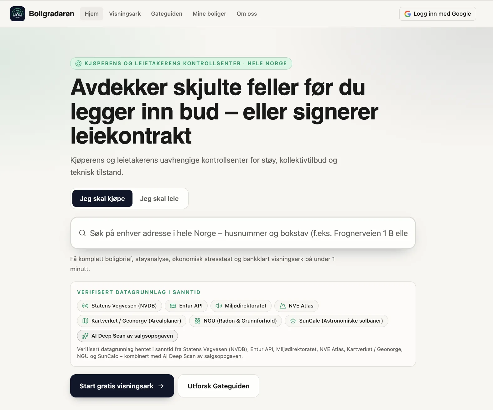 Forhåndsvisning av Boligradarens boliganalyse
