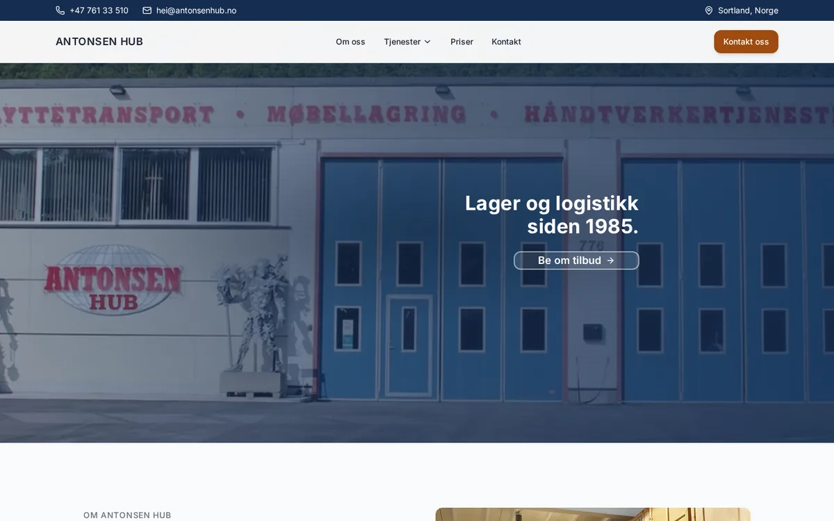 Skjermbilde av Antonsen HUB